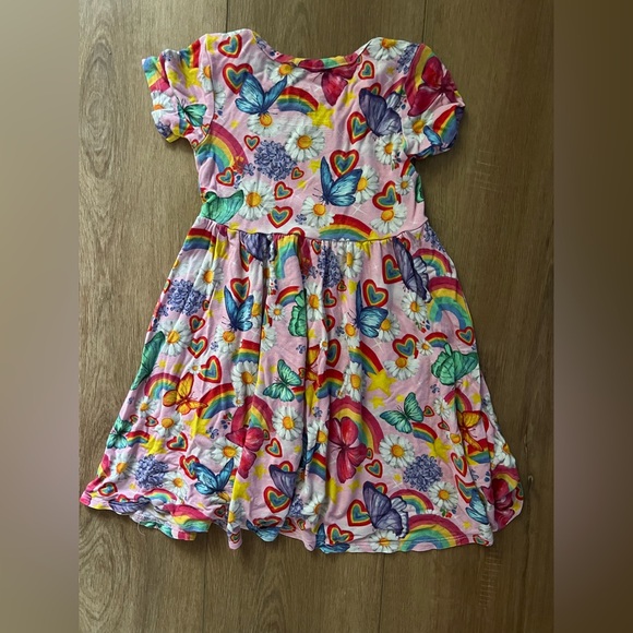 Posh Peanut Other - Posh Peanut Pink Butterfly and Rainbow Dress